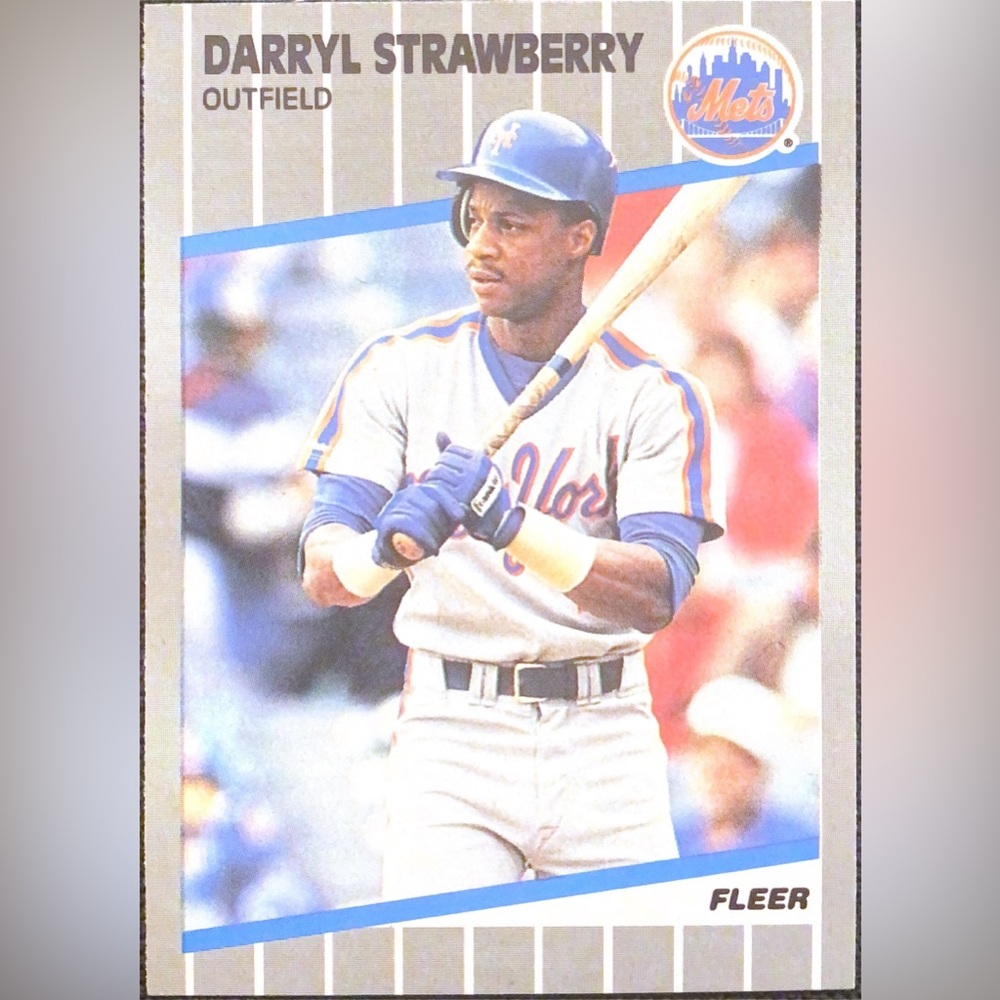 1989 Fleer Darryl Strawberry #49 – New York Mets Baseball Card